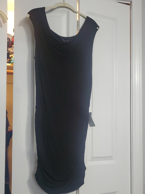 Felicity & Coco Dresses & Skirts - Felicity & Coco Sleeveless Black Cowl Neck Midi Dress